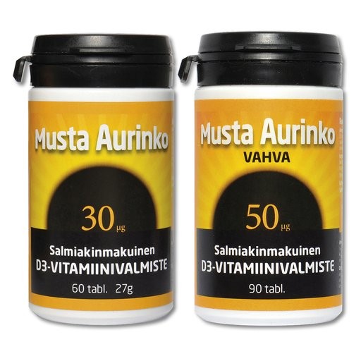 Musta Aurinko D3-vitamiini 30 mikrogrammaa